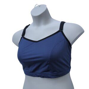 Livi Active Womens Size 22 / 24 Blue Sports Bra with Strappy Back Lane Bryant
